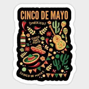 May the best Cinco de Mayo mustache win Sticker